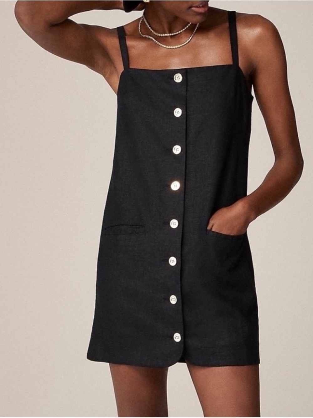 J. Crew tall Claudia dress in Linen